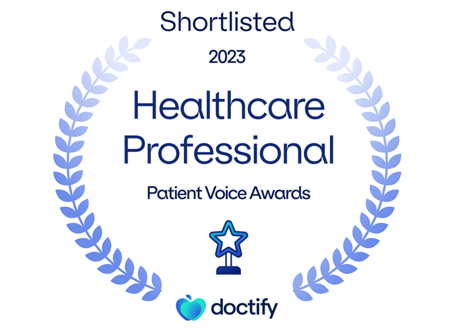 Doctify Shortlisted Healthcare Professional Award